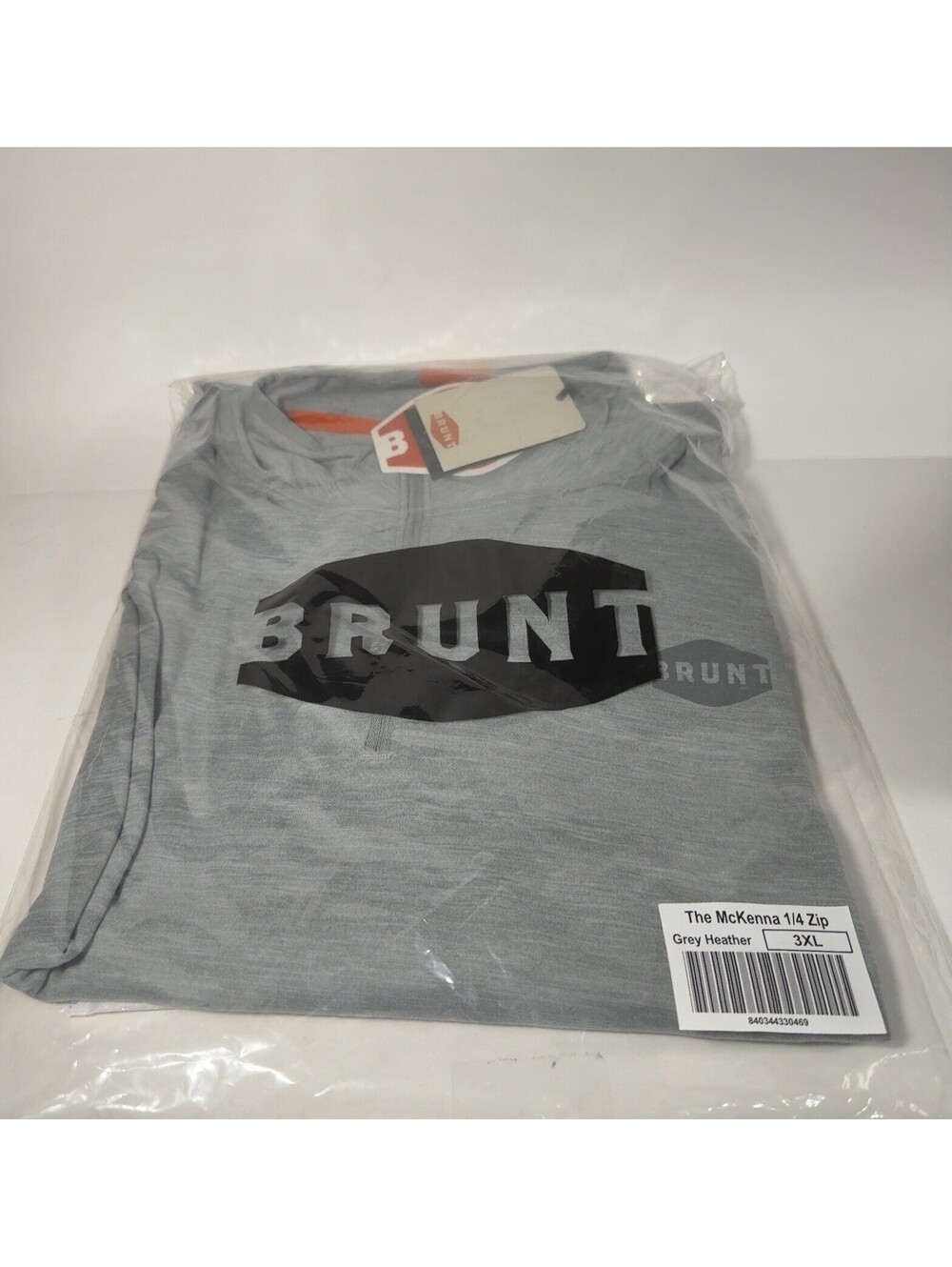 BRUNT The McKenna 1/4 Zip Pullover Shirt Mens 3XL Grey Heather